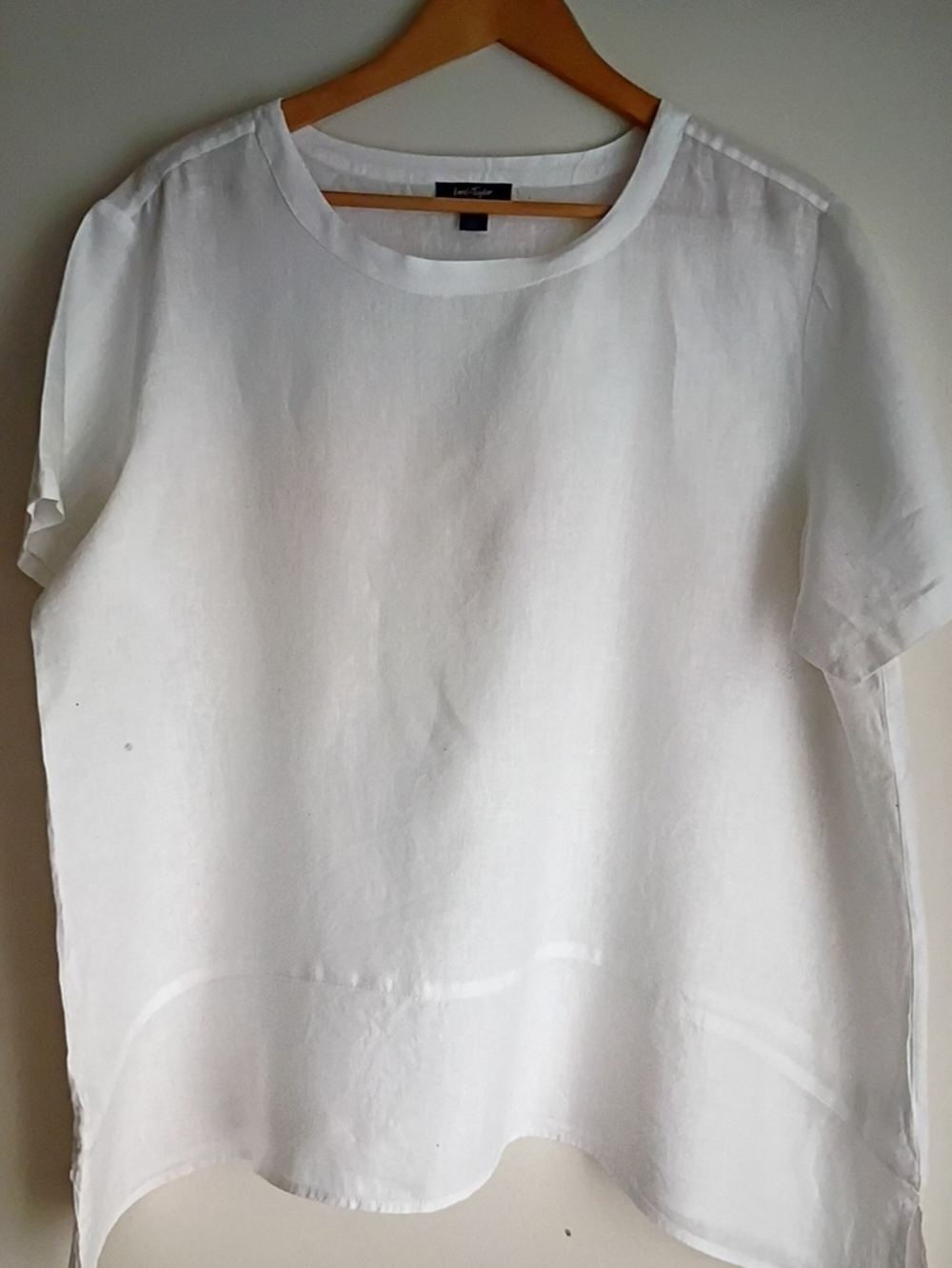 Vintage Lord Taylor Linen Tunic Top Oversize Lagenlook Artsy Asymmetric Boho Lux